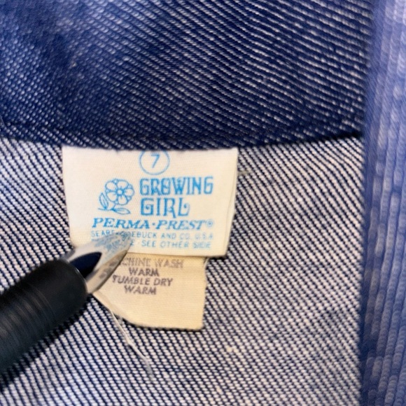 Tough skins Growing Girl Girls (Vintage) Jean Shirt /Jacket Size 7-EUC - Picture 7 of 9